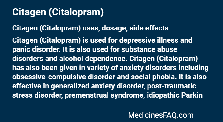 Citagen (Citalopram)