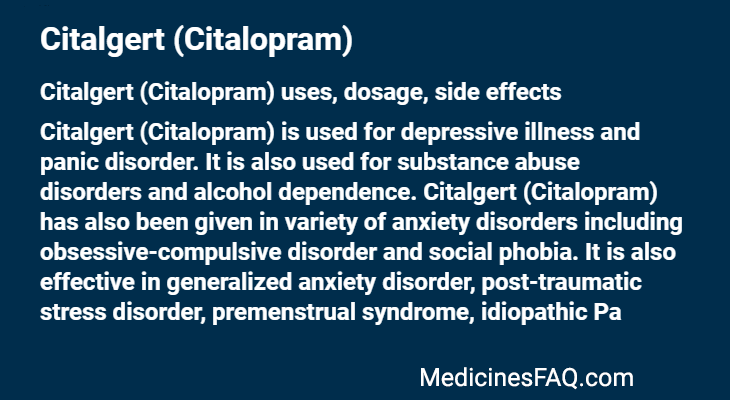 Citalgert (Citalopram)