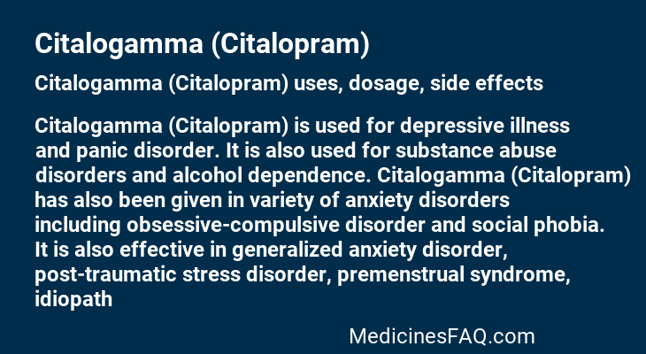 Citalogamma (Citalopram)