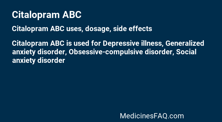 Citalopram ABC