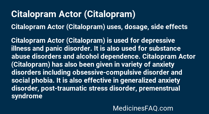 Citalopram Actor (Citalopram)