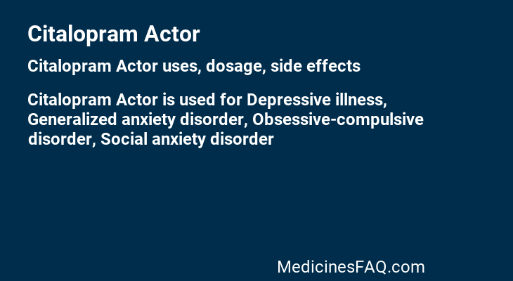 Citalopram Actor