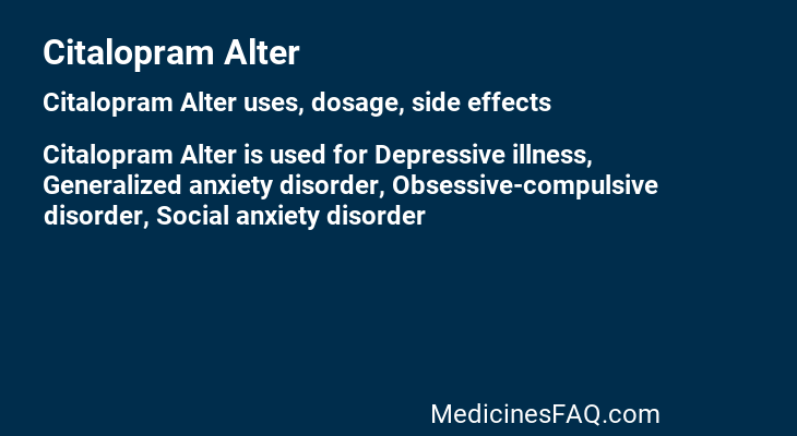 Citalopram Alter