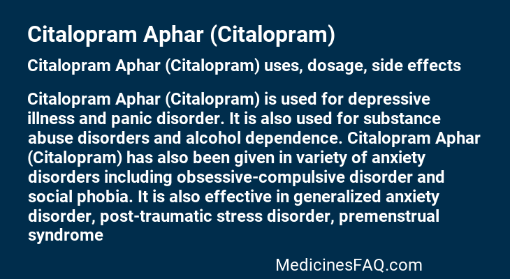 Citalopram Aphar (Citalopram)