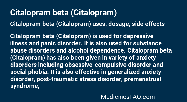 Citalopram beta (Citalopram)