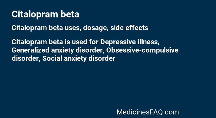 Citalopram beta