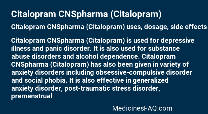Citalopram CNSpharma (Citalopram)