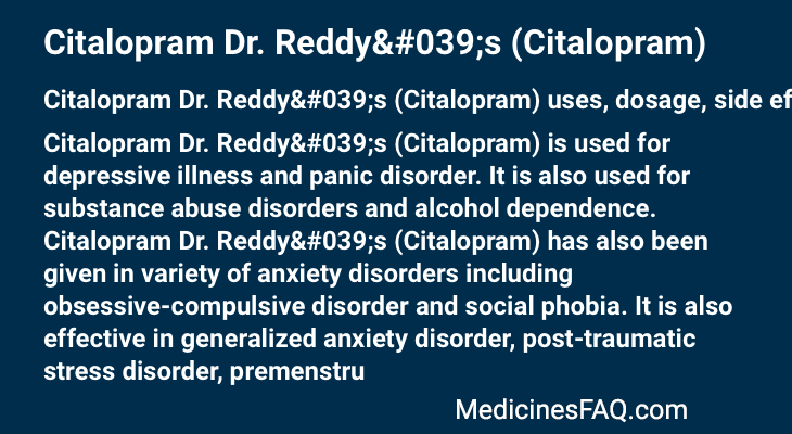 Citalopram Dr. Reddy's (Citalopram)