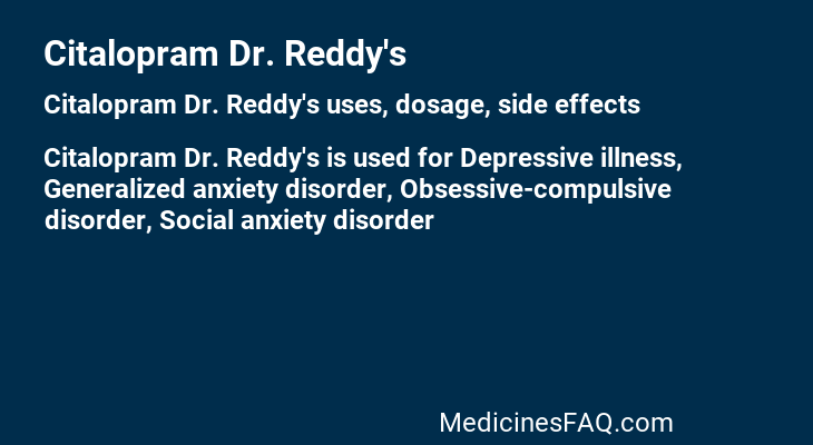 Citalopram Dr. Reddy's