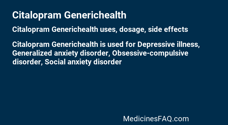 Citalopram Generichealth