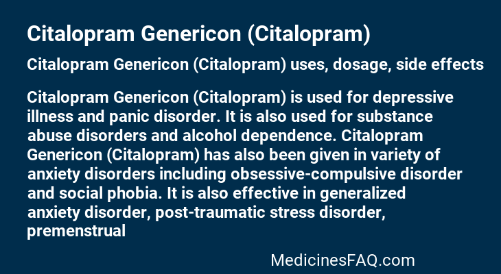 Citalopram Genericon (Citalopram)