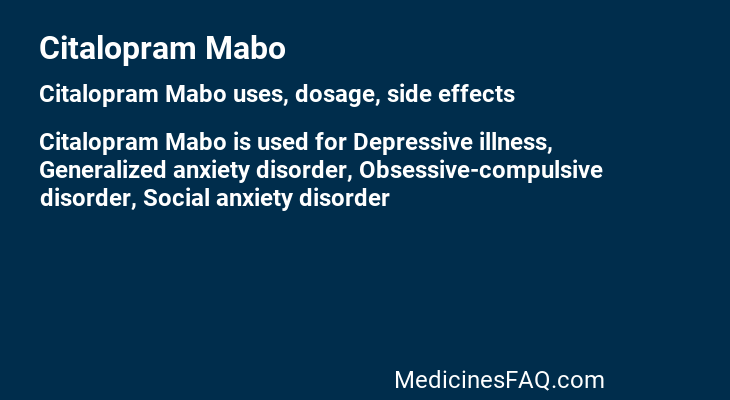 Citalopram Mabo