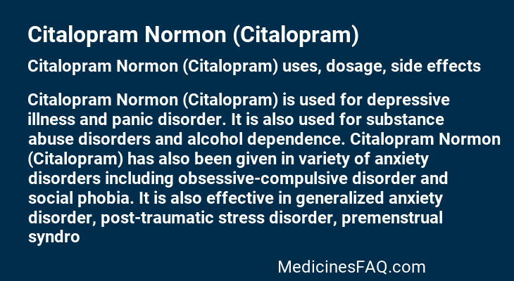 Citalopram Normon (Citalopram)