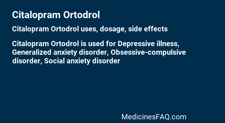 Citalopram Ortodrol