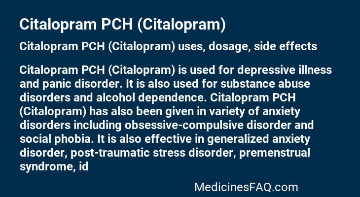 Citalopram PCH (Citalopram)
