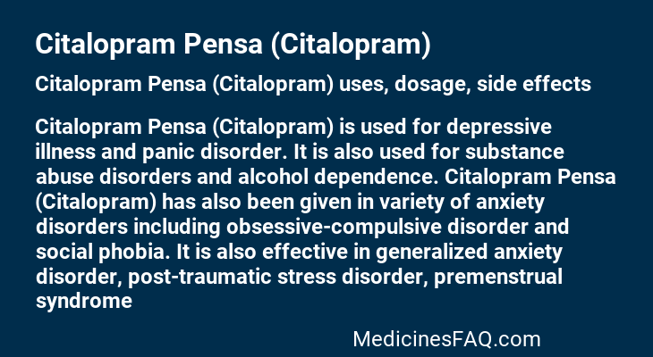 Citalopram Pensa (Citalopram)