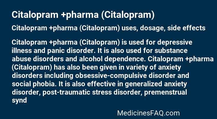 Citalopram +pharma (Citalopram)