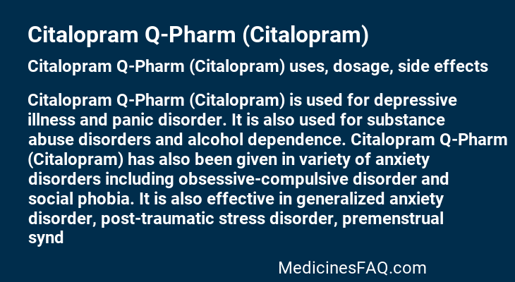 Citalopram Q-Pharm (Citalopram)