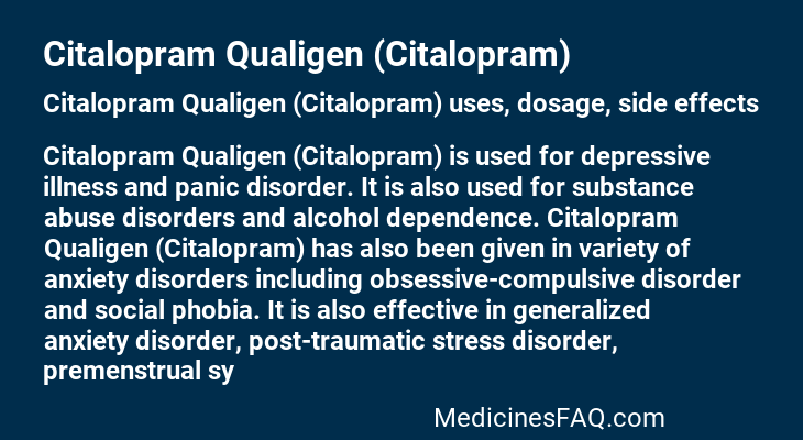 Citalopram Qualigen (Citalopram)