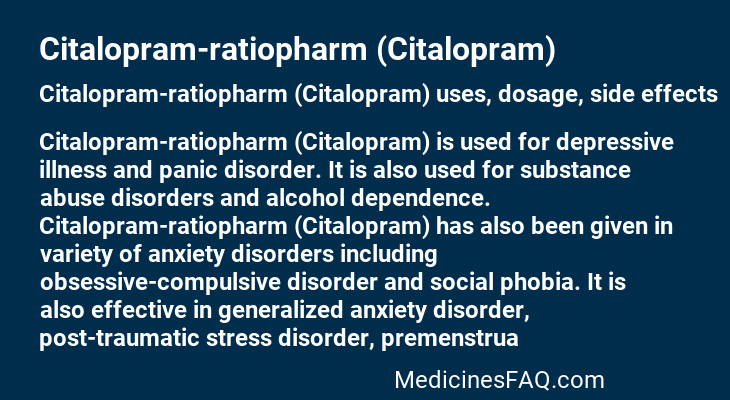 Citalopram-ratiopharm (Citalopram)