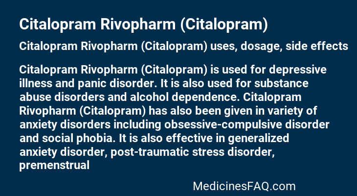 Citalopram Rivopharm (Citalopram)