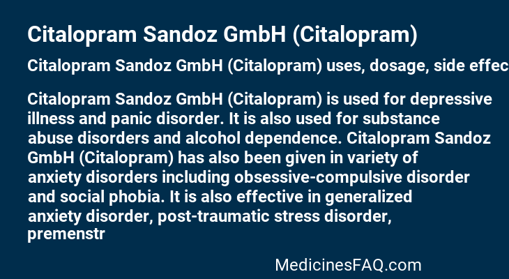 Citalopram Sandoz GmbH (Citalopram)