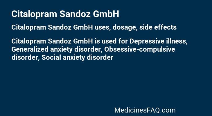 Citalopram Sandoz GmbH