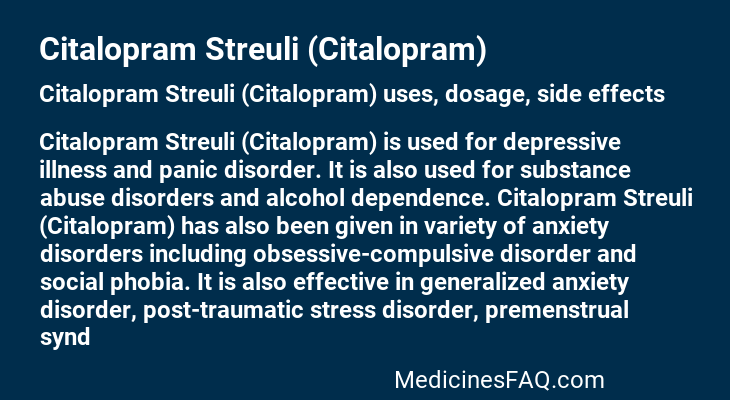 Citalopram Streuli (Citalopram)