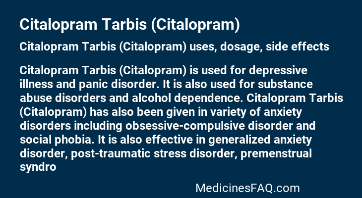 Citalopram Tarbis (Citalopram)