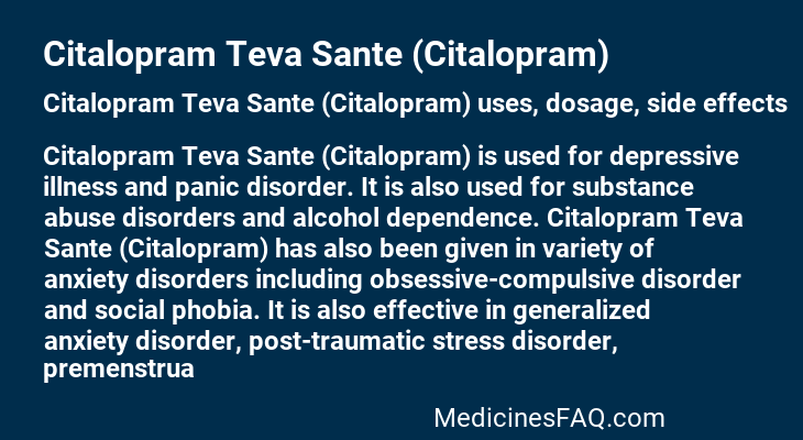 Citalopram Teva Sante (Citalopram)