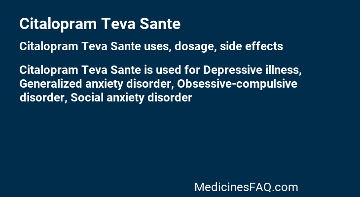 Citalopram Teva Sante