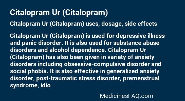 Citalopram Ur (Citalopram)