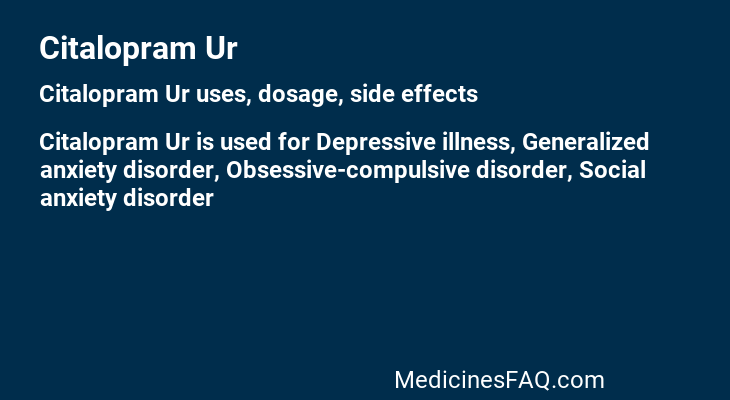 Citalopram Ur