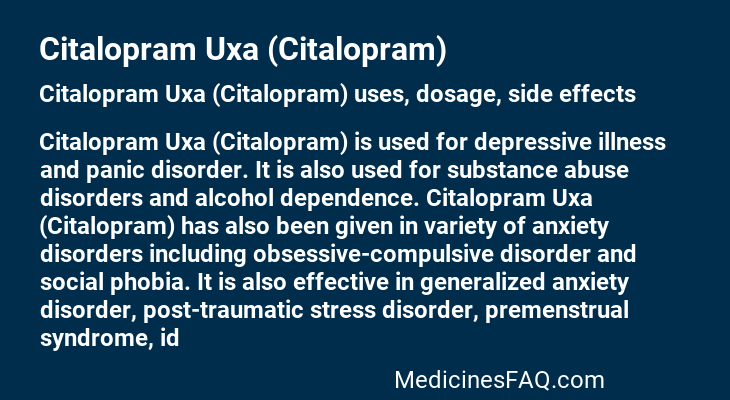 Citalopram Uxa (Citalopram)