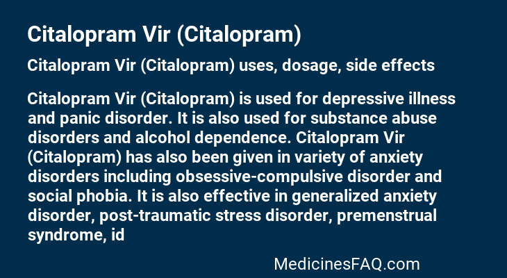 Citalopram Vir (Citalopram)