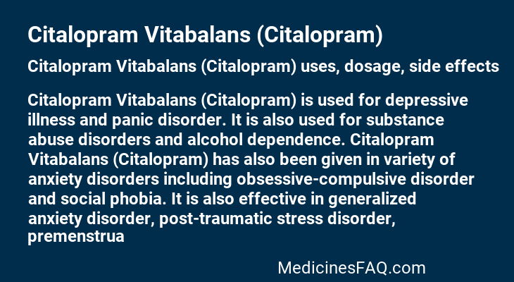 Citalopram Vitabalans (Citalopram)