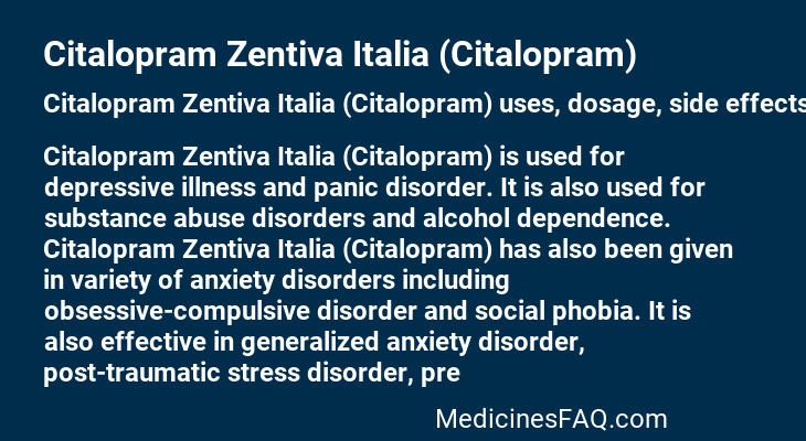 Citalopram Zentiva Italia (Citalopram)