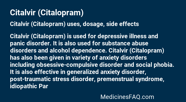 Citalvir (Citalopram)