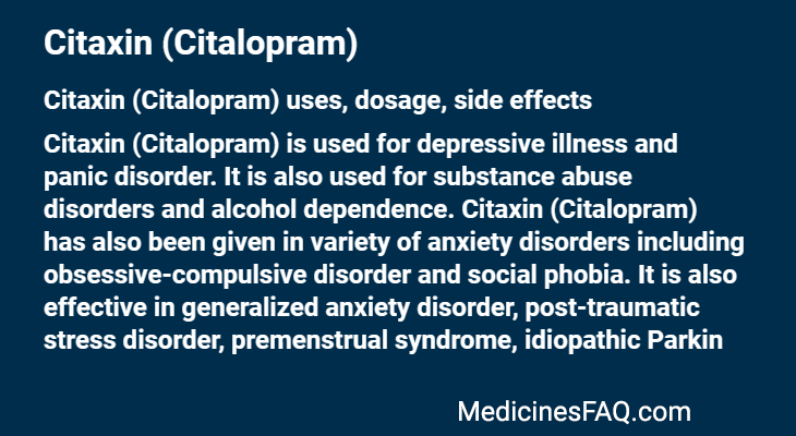 Citaxin (Citalopram)
