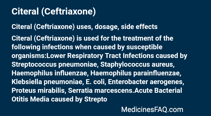 Citeral (Ceftriaxone)