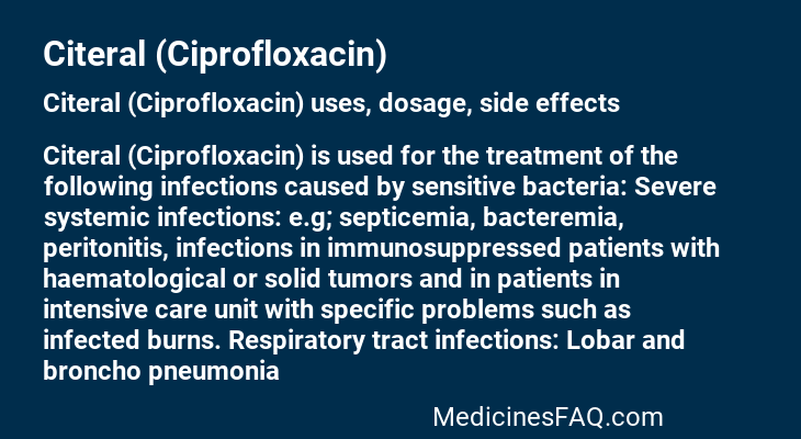 Citeral (Ciprofloxacin)