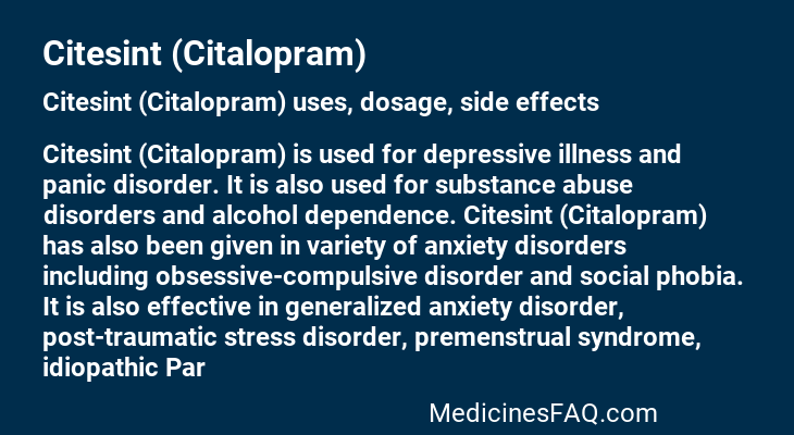 Citesint (Citalopram)