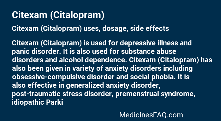 Citexam (Citalopram)