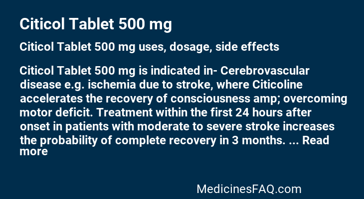 Citicol Tablet 500 mg