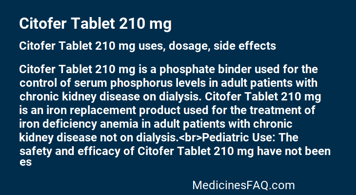 Citofer Tablet 210 mg