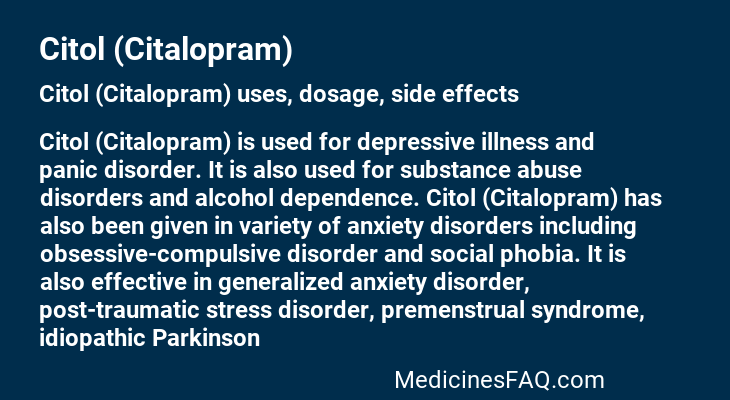 Citol (Citalopram)