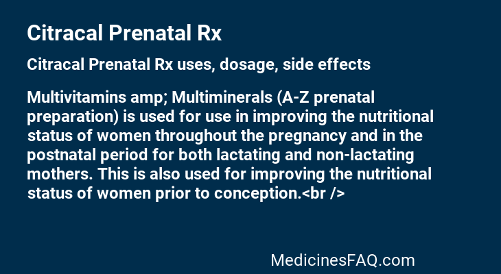 Citracal Prenatal Rx