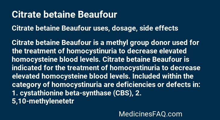 Citrate betaine Beaufour