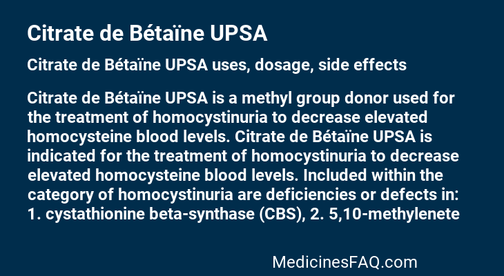 Citrate de Bétaïne UPSA