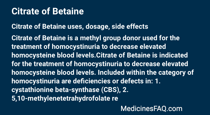 Citrate of Betaine